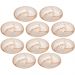 Kit 10 Petisqueira Coração Lyor Cristal Âmbar 24cm Prato para Servir Frios Petiscos
