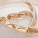 Kit 10 Petisqueira Coração Lyor Cristal Âmbar 24cm Prato para Servir Frios Petiscos