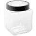 Kit 10 Potes de Vidro 1,2L Gastro Lyor Tampa Metal Preta Qua