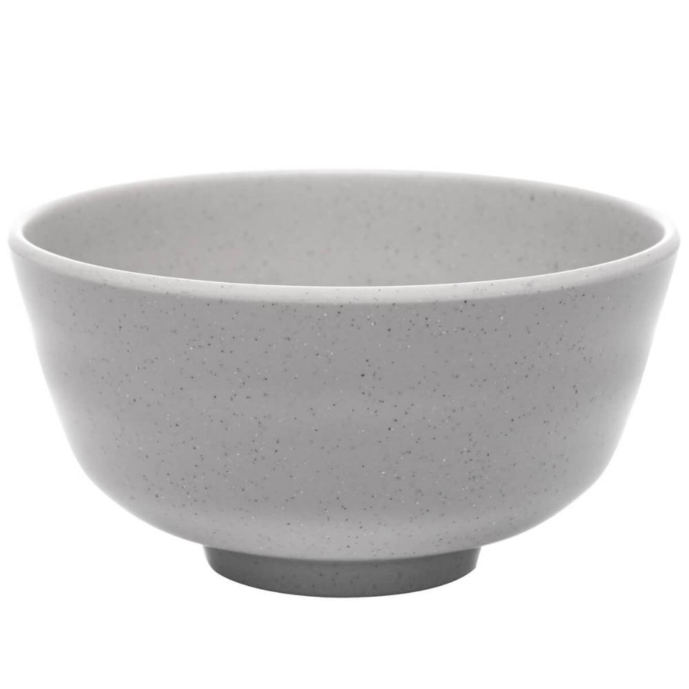 Kit 12 Bowls Tigelas de Melamina 350ml Lyor Sobremesas Sopas Yakisoba Tóquio Granilite Cinza