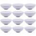 Kit 12 Cumbucas de Melamina para Petiscos 400ml Brancas Bowl