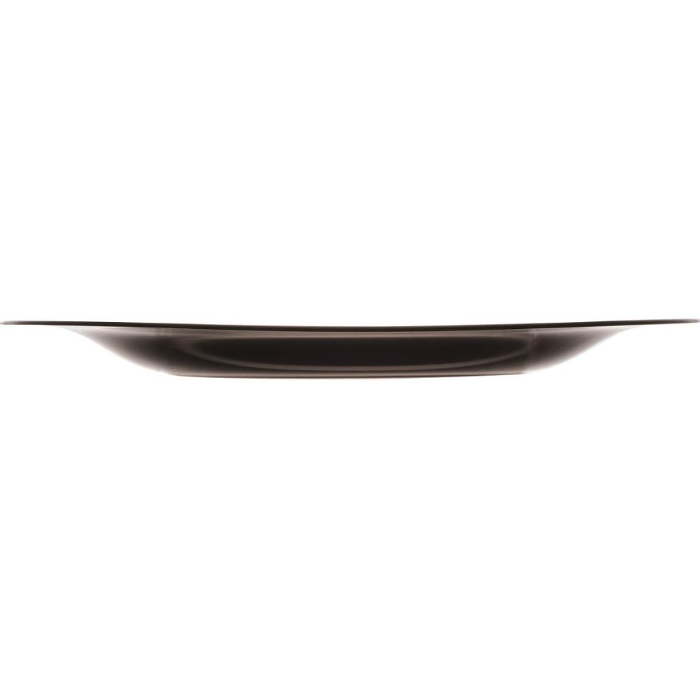 Kit 12 Pratos Rasos de Sobremesa 19cm Vidro Opalino Lyor Carine Black Comidas
