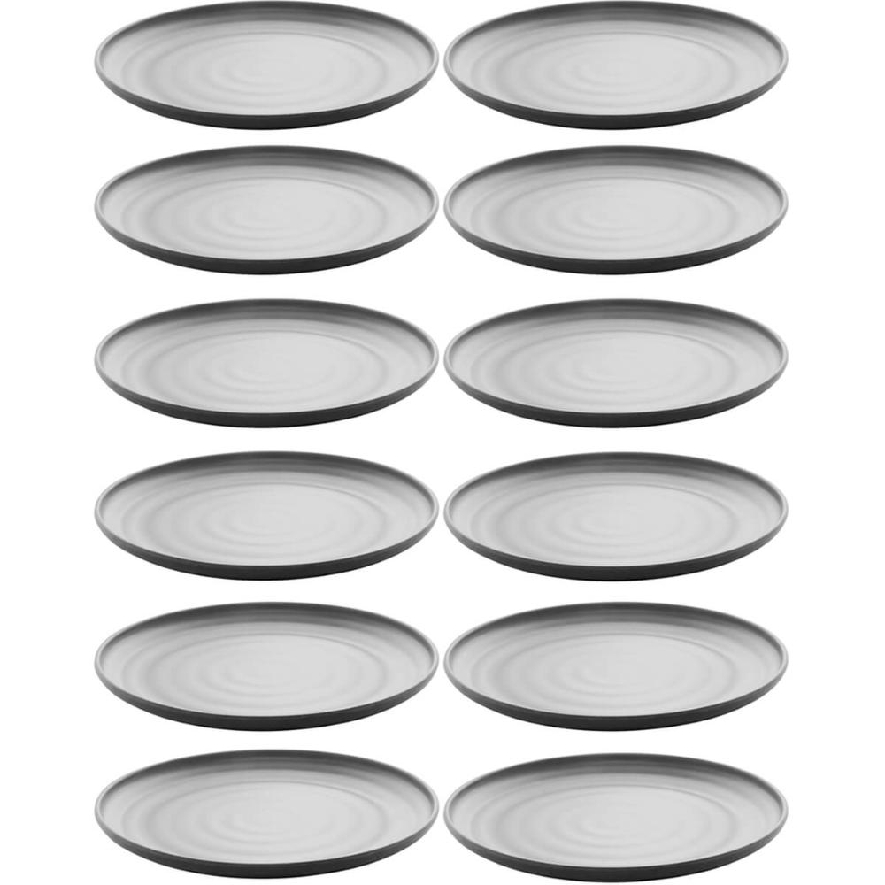 Kit 12 Pratos de Sobremesa Oriental em Melamina 18cm para Restaurante Japonês Lyor