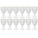 Kit 12 Taças Cristal 330ml Fio de Ouro Imperial Lyor Avulsa Servir Sucos Água Drinks Mesa Posta