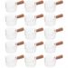 Kit 15 Molheiras de Vidro para Restaurantes Panquecarias 50ml Cremeiras com Cabo de Bambu