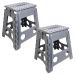 Kit 2 Banquetas Plásticas Dobráveis 150kg Banco Portátil 39cm Lyor Camping Pescaria