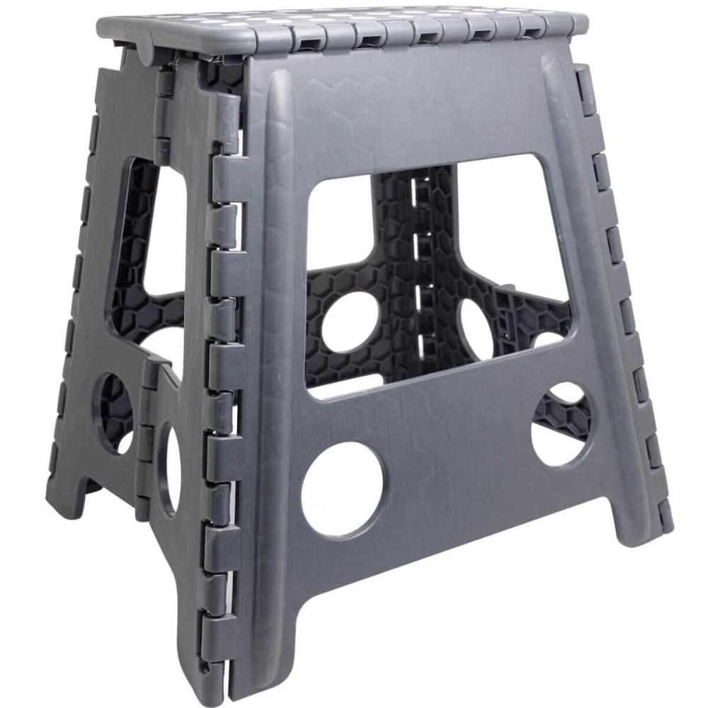 Kit 2 Banquetas Plásticas Dobráveis 150kg Banco Portátil 39cm Lyor Camping Pescaria