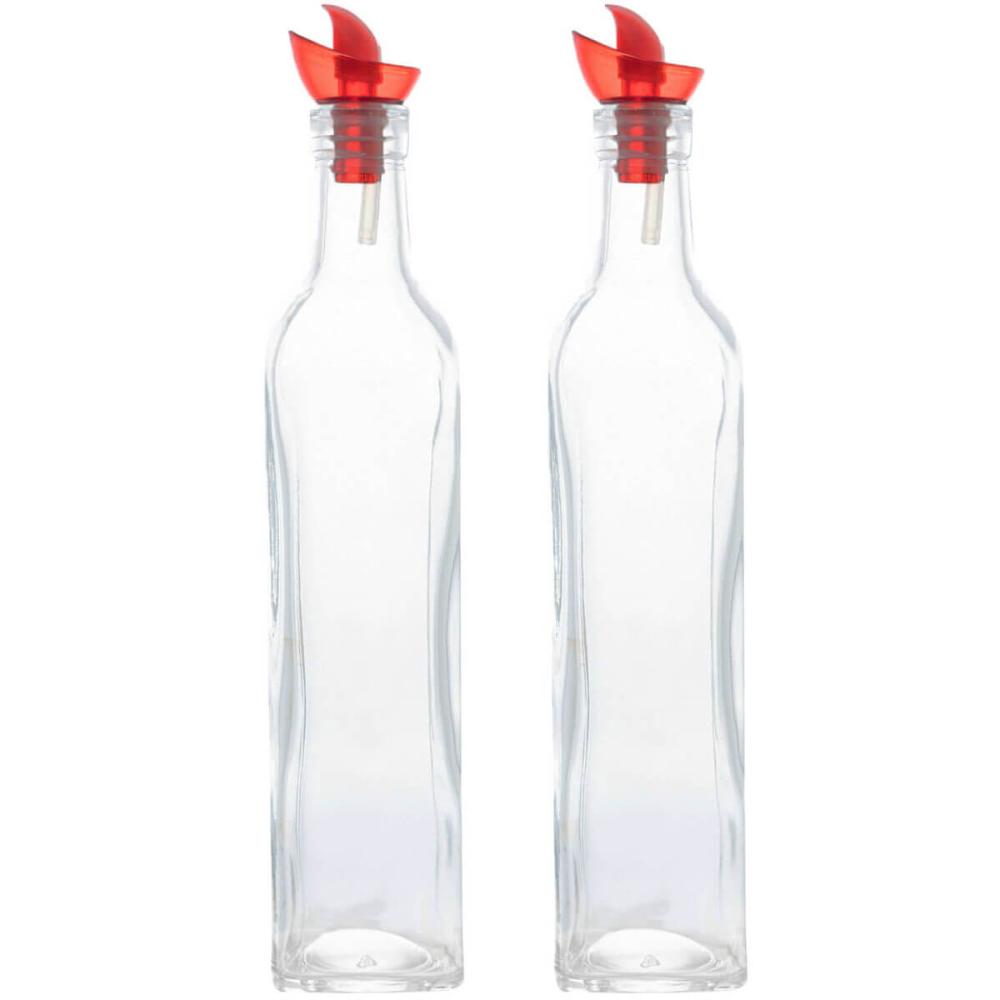 Kit 2 Garrafas 510ml Lyor Azeite ou Vinagre com Bico Dosador