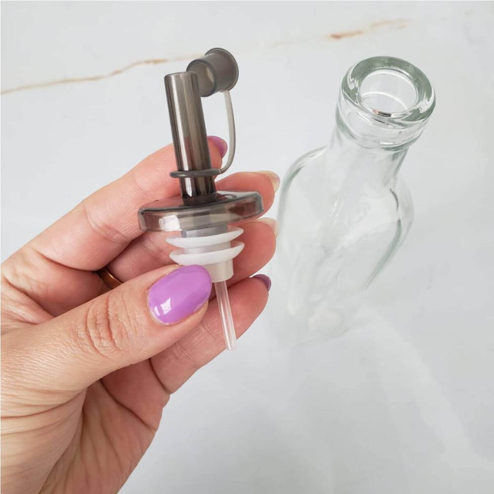 Kit 2 Garrafas de Vidro para Azeite ou Vinagre 270ml com Bic