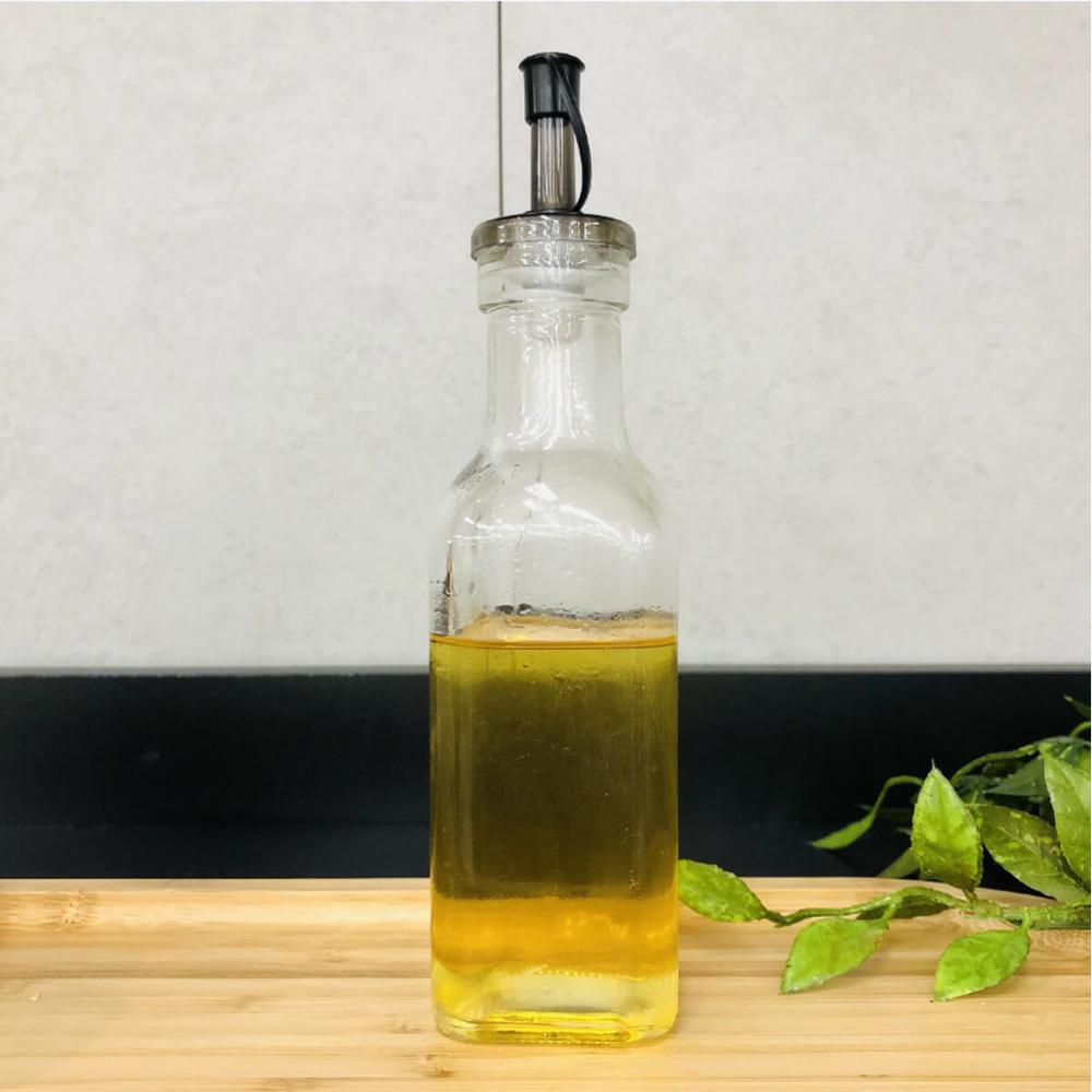 Kit 2 Garrafas para Azeite ou Vinagre de Vidro 200ml com Dos