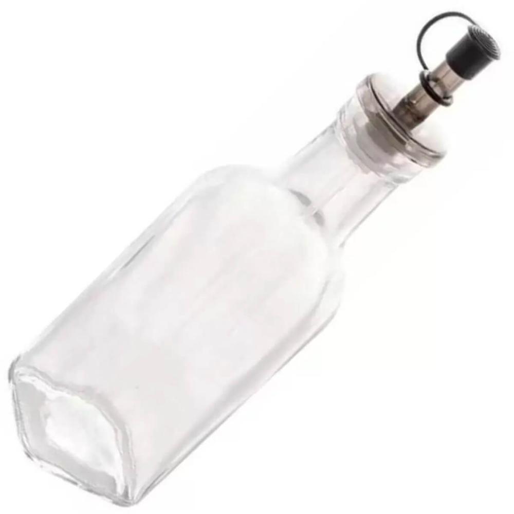 Kit 2 Garrafas para Azeite ou Vinagre de Vidro 200ml com Dos
