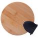 Kit 2 Lixeiras 5L Metal Redonda com Pedal Branca Tampa Bambu Balde Interno Banheiro Genebra