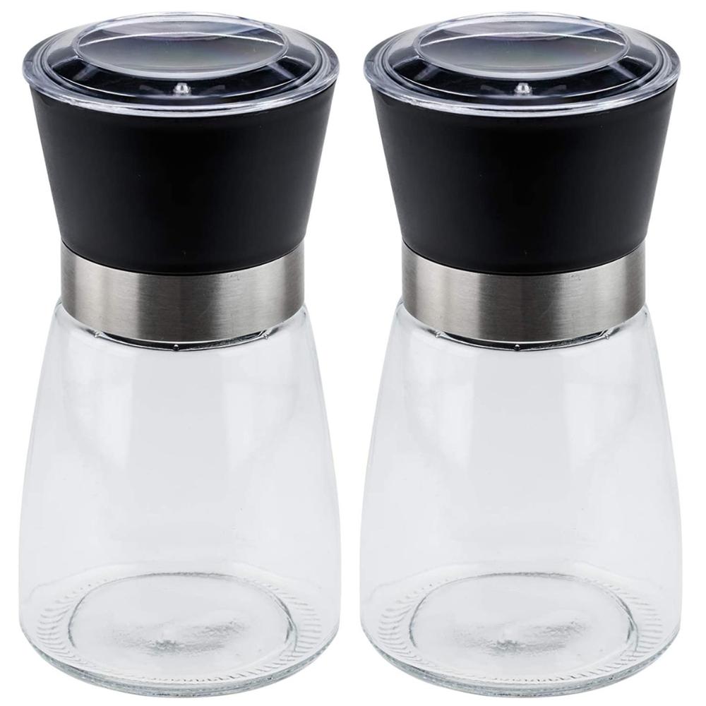 Kit 2 Moedores de Temperos 170ml Lyor em Vidro com Moinhos d