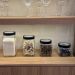 Kit 2 Potes de Vidro 1,7L Gastro Lyor Tampa Metal Preta Porta Mantimentos Alimentos Retangular