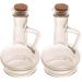 Kit 2 Potes de Vidro Tampa Rolha 230ml para Azeite e Vinagre Lyor Porta Condimentos