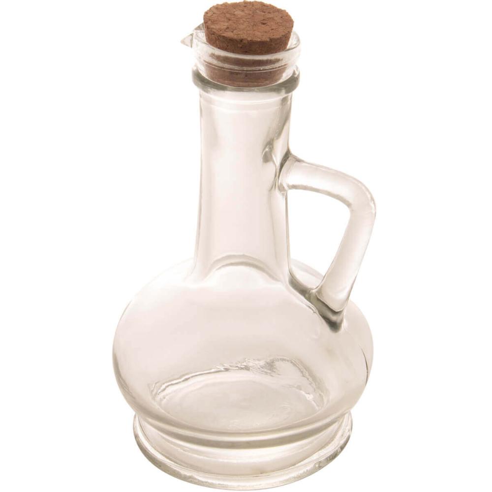 Kit 2 Potes de Vidro Tampa Rolha 230ml para Azeite e Vinagre Lyor Porta Condimentos