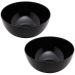 Kit 2 Saladeiras Bowl De Vidro 21cm 1,8l Tigela Cumbuca Lyor Diwali Black Opalino