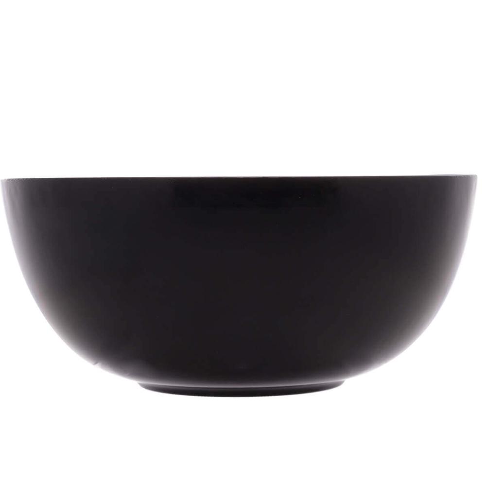 Kit 2 Saladeiras Bowl De Vidro 21cm 1,8l Tigela Cumbuca Lyor Diwali Black Opalino