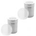Kit 2 Saleiros Pimenteiros de Mesa Lyor Inox com Dosador e Tampa Restaurante