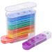 Kit 2 Suportes para Remédios Semanal Organizadores Medicamentos Plástico 13x11,5x4,5cm