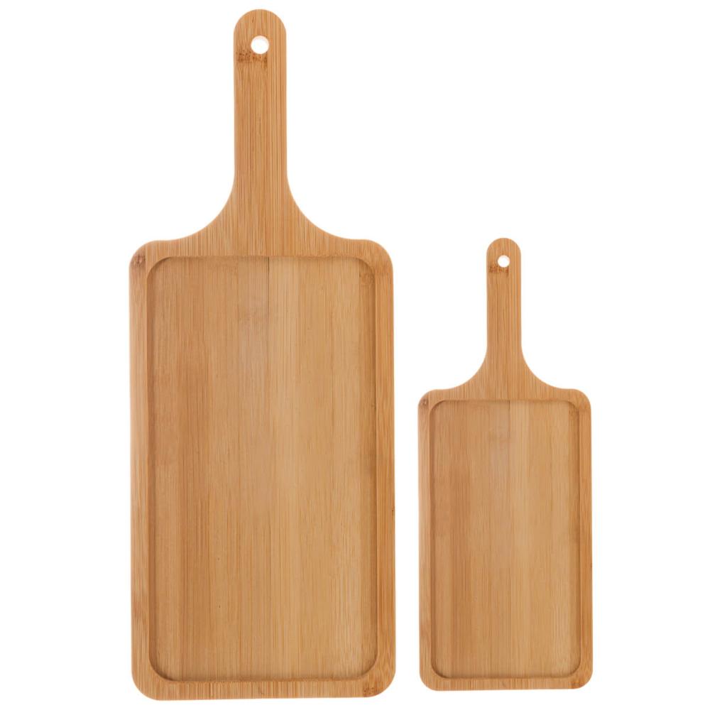 Kit 2 Tábuas para Mesa Posta Restaurante de Bambu Servir 39x