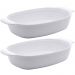 Kit 2 Travessas de Melamina Brancas 23cm Milão Lyor com Alça