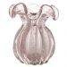 Kit 2 Vasos de Vidro Decorativos Murano Italy 13x17cm Lyor Rosa Claro