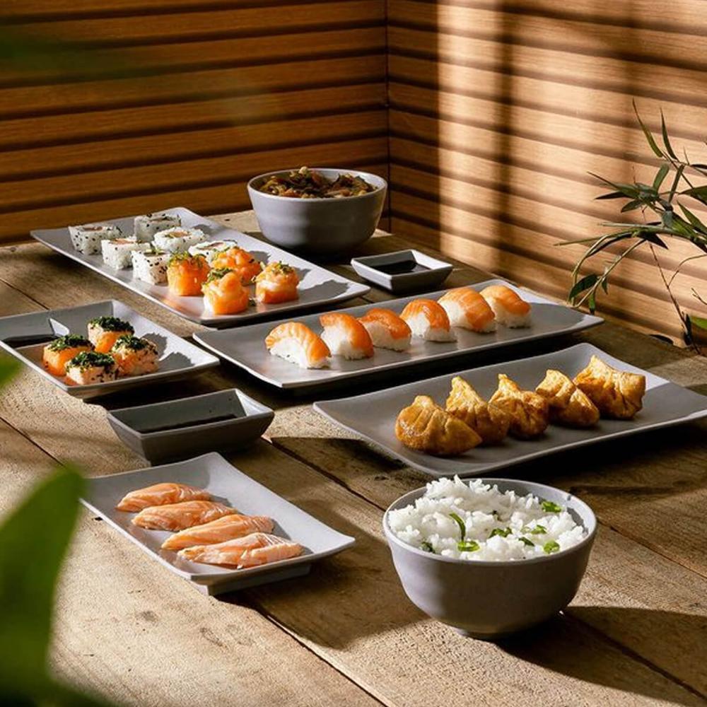 Kit 20 Bowls de Melamina 350ml Restaurante Tóquio Granilite Lyor Tigela Oriental