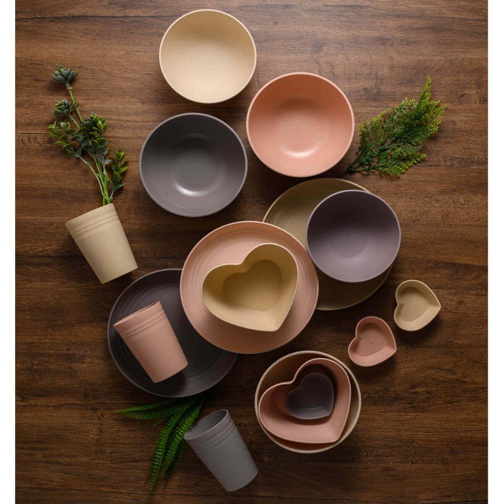 Kit 20 Cumbucas Bowl de Bambu Ecológico Sortido Sobremesa Cereais Frutas Petiscos