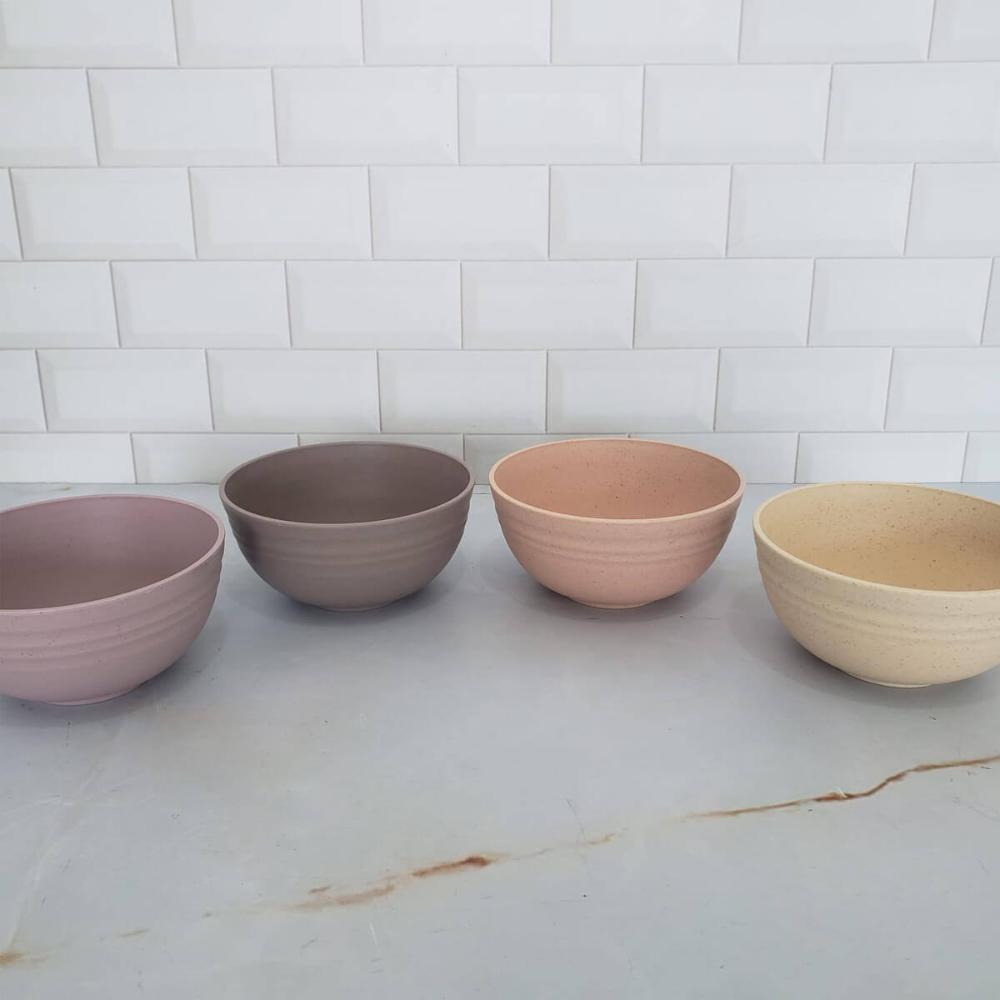 Kit 20 Cumbucas Bowl de Bambu Ecológico Sortido Sobremesa Cereais Frutas Petiscos