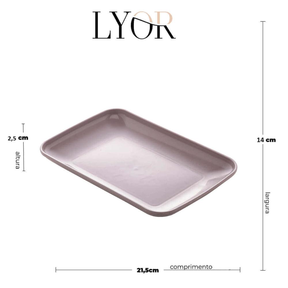 Kit 20 Travessas Bandeja Retangular 21x14cm Sortida Sobremes