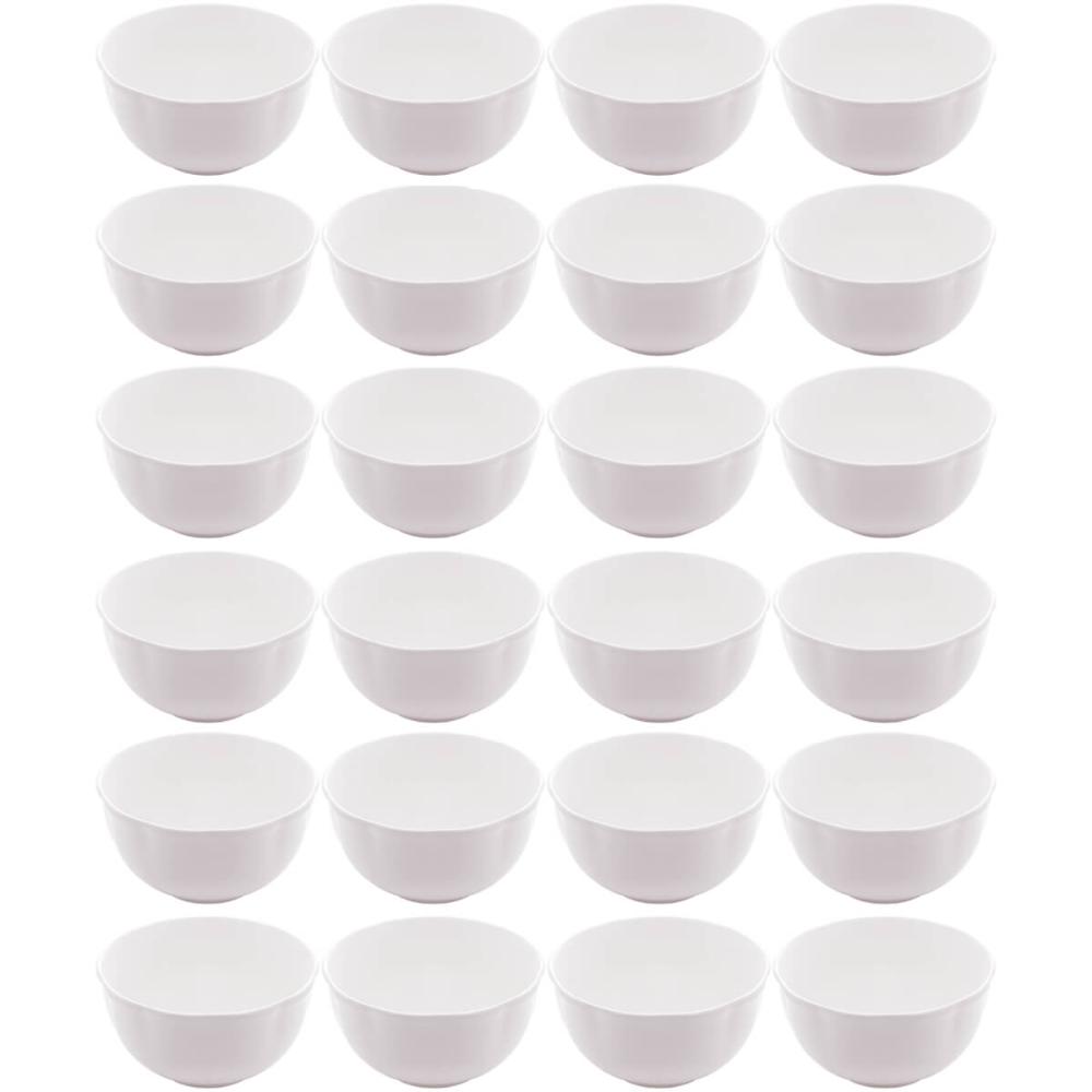 Kit 24 Bowls de Porcelana para Servir Caldos Sopas Aperitivos em Restaurantes Cumbucas Lyor
