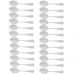 Kit 24 Colheres Inox Servir Restaurante Positano 26cm Lyor Colher Arroz Sobremesas Assados