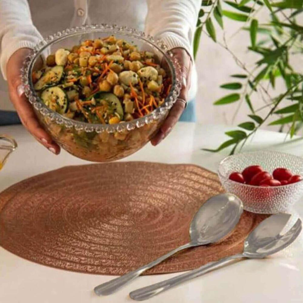 Kit 24 Colheres Inox Servir Restaurante Positano 26cm Lyor Colher Arroz Sobremesas Assados