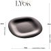 Kit 24 Pratos Rasos Vidro Opalino 27cm Lyor Quadrado Carine Black Mesa Posta
