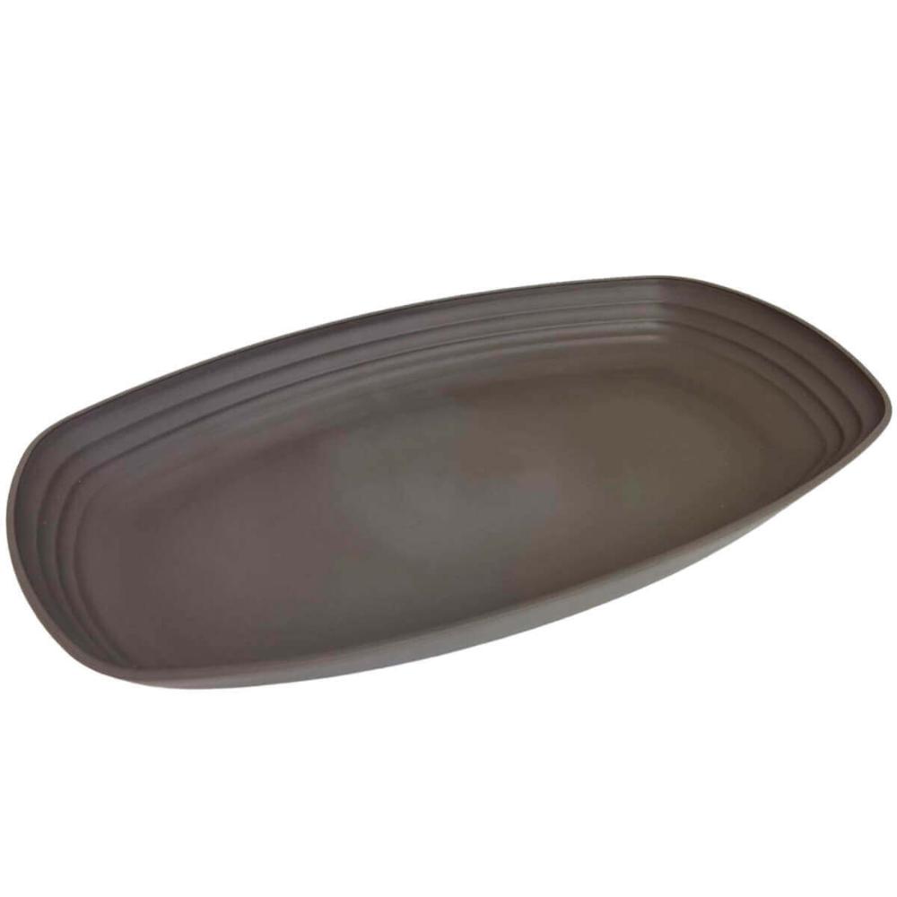 Kit 24 Travessas Bandejas Bambu Plástico Sortidas 29x18x3cm Lines Lyor Servir Frio Petiscos