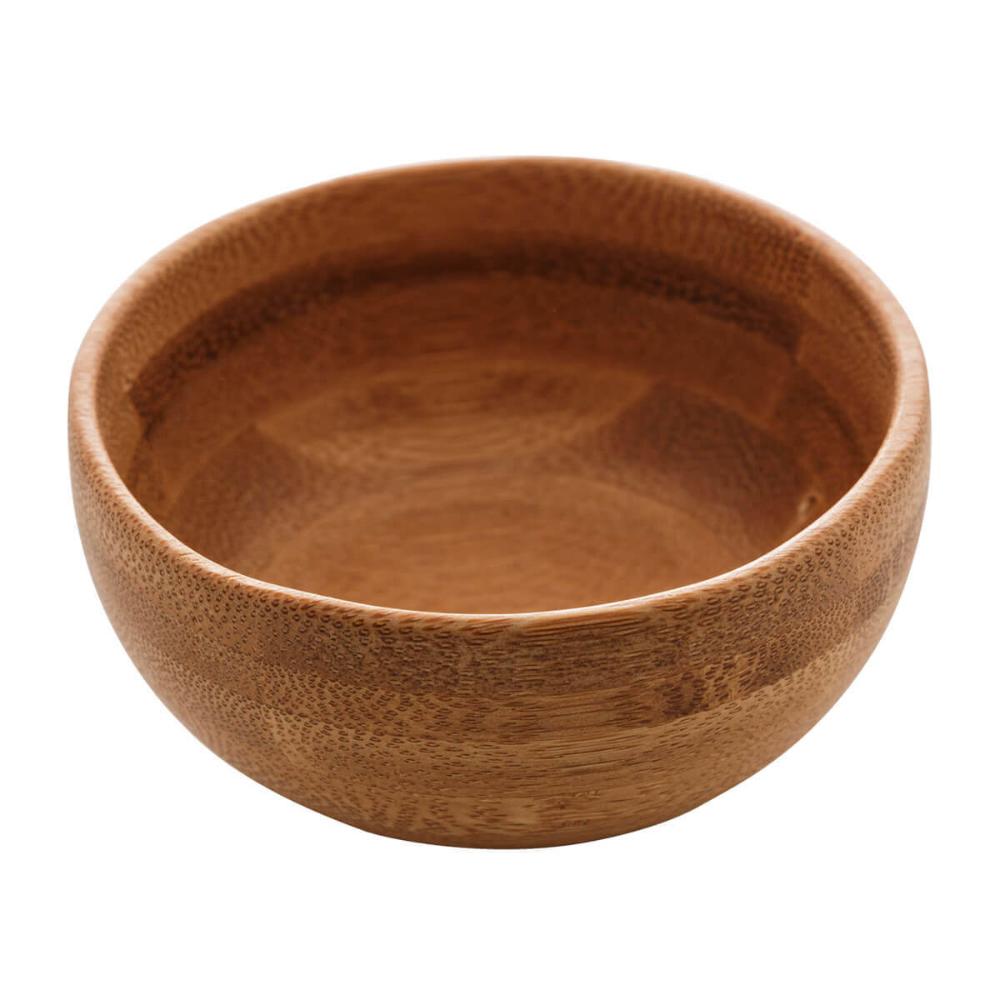 Kit 25 Bowls Molheira Redonda de Bambu 8x4cm Petisqueira Pequena Lyor Potinho