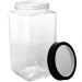 Kit 3 Porta Mantimentos de Vidro 2,2L com Tampa de Metal Pre