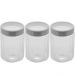 Kit 3 Potes Vidro Borossilicato Lyor 1,2L cada Tampa Prata Sydney Porta Mantimentos Condimentos