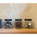 Kit 3 Potes de Vidro 1,2L Gastro Lyor com Tampa de Metal e Acrílico Quadrado para Mantimentos Alimentos