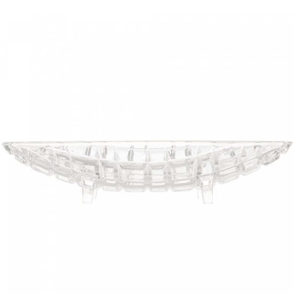 Kit 4 Centro de Mesa Cristal Deli Lyor 26x14x5,5cm Fruteira