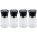 Kit 4 Moedor de Sal e Pimenta 170ml Lyor Vidro Moinho de Cer