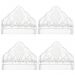 Kit 4 Porta Guardanapos Cristal Dublin 12,5cm Lyor Suporte para Papel de Mesa