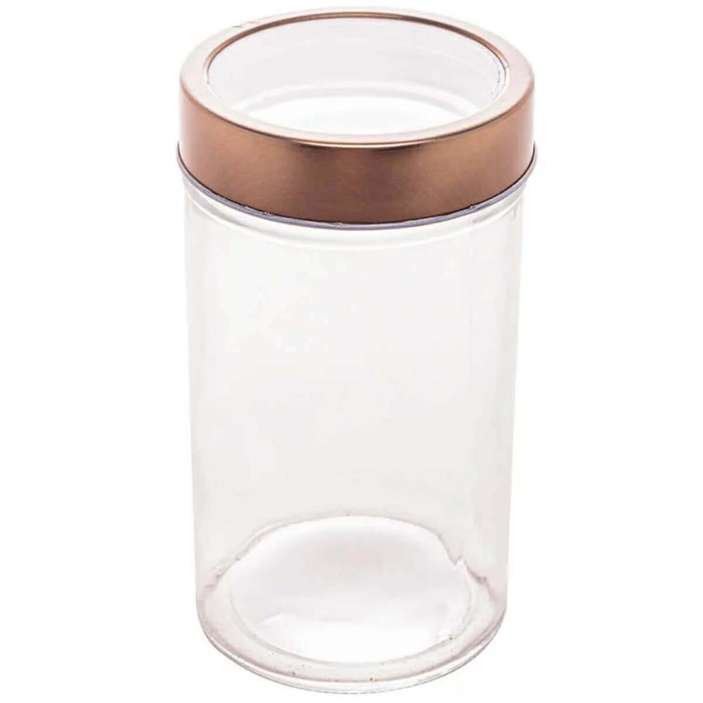 Kit 4 Potes de Vidro Lyor 500ml com Tampa de Acrílico Rosé G