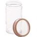Kit 4 Potes de Vidro Lyor 500ml com Tampa de Acrílico Rosé G