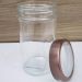Kit 4 Potes de Vidro Lyor 500ml com Tampa de Acrílico Rosé G