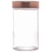 Kit 4 Potes de Vidro Lyor 500ml com Tampa de Acrílico Rosé G