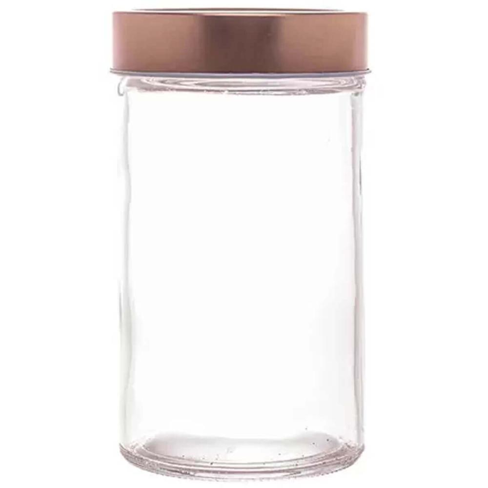 Kit 4 Potes de Vidro Lyor 500ml com Tampa de Acrílico Rosé G