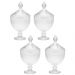 Kit 4 Potiches de Cristal com Pé Bico de Jaca Perseu Lyor Bo