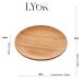 Kit 4 Pratos de Sobremesa Petisqueiras Bambu Verona Lyor 18cm Recipientes Pequenos Rasos
